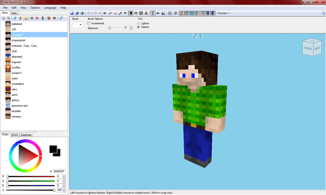 MCSkin3D Custom Minecraft Skin Editor