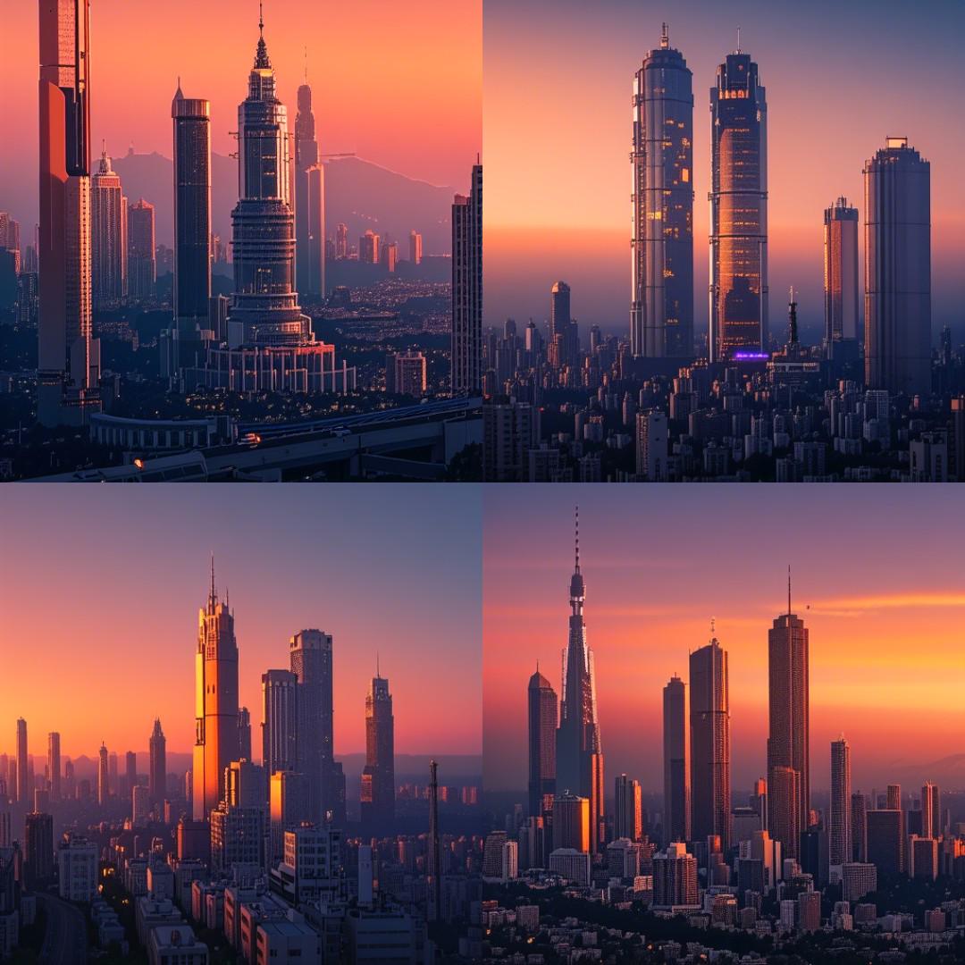 Midjourney cityscape AI-generated artwork